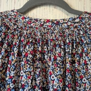 Sonoma Floral Blouse With Smocking